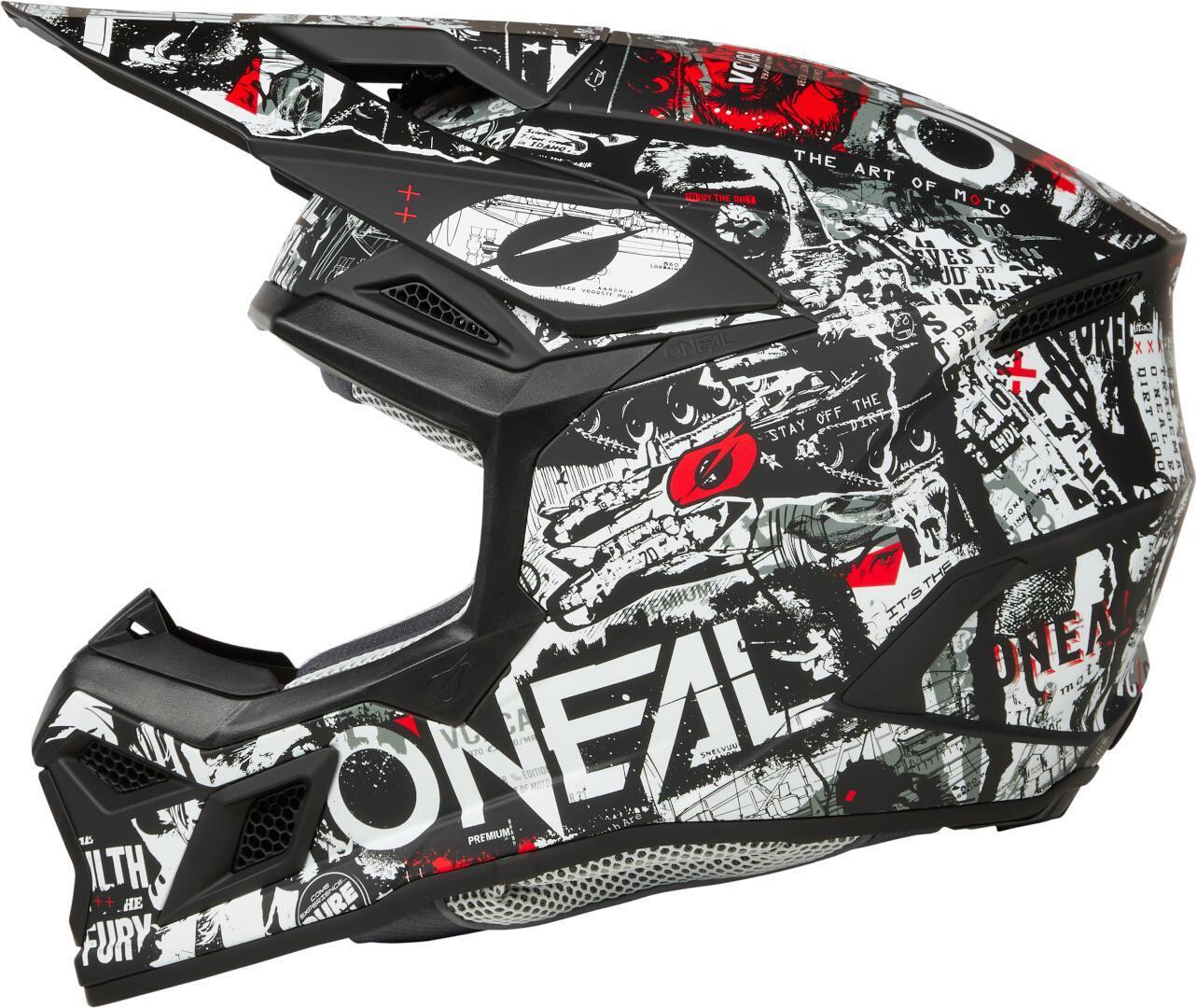 Oneal 3SRS Attack Casco da motocross Bianco/nero L Figura 5