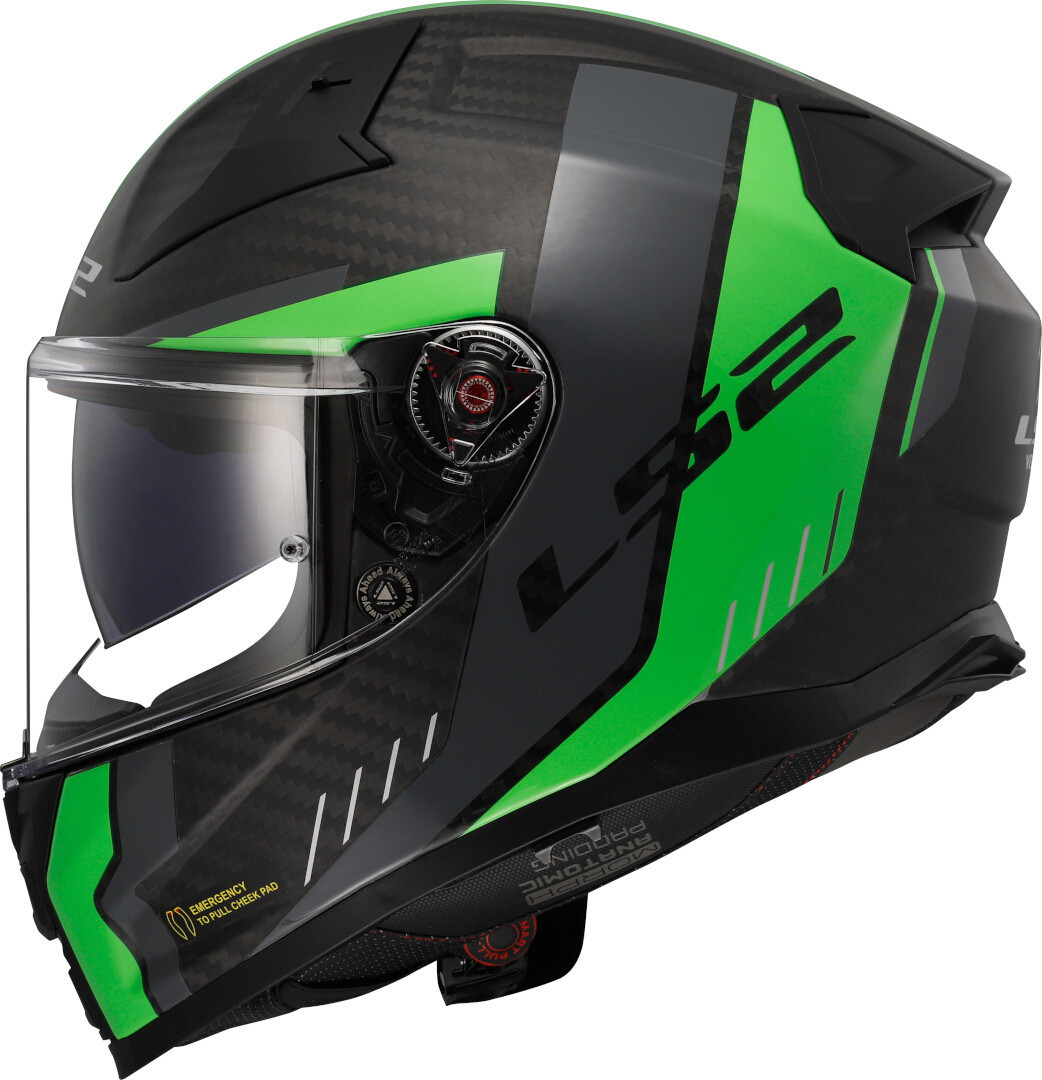 LS2 FF811 Vector II Carbon Grid Casque Vert néon XL (61/62) Figure 2