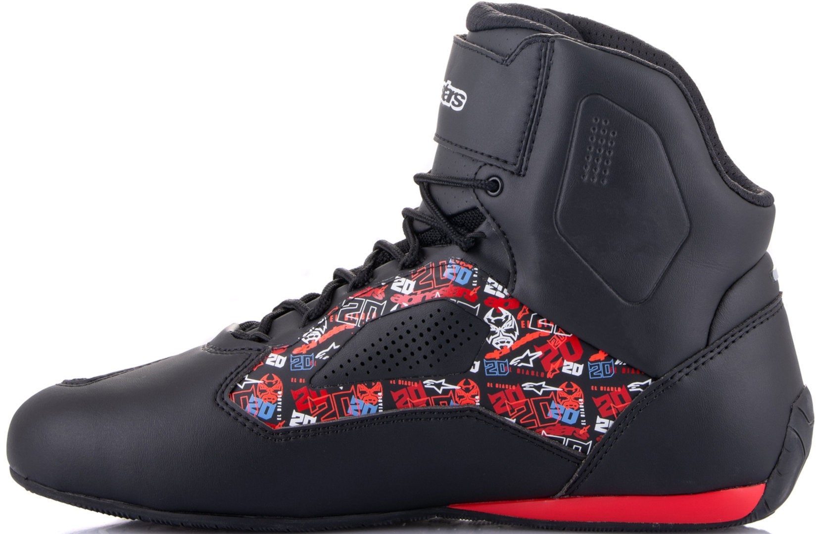Alpinestars FQ20 Faster 3 Rideknit Motorcykel sko sort/rød 9 Figur 2