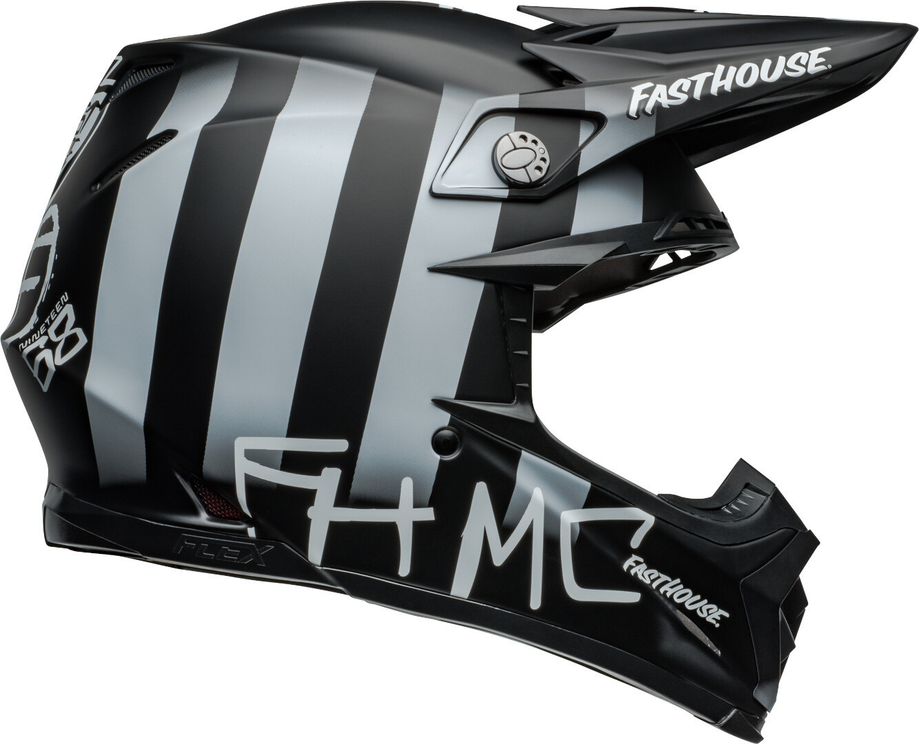 Bell Moto-9S Flex Fasthouse MC Core Cască de motocross negru mat/argintiu/galben-neon XL (60/61) Figura 2