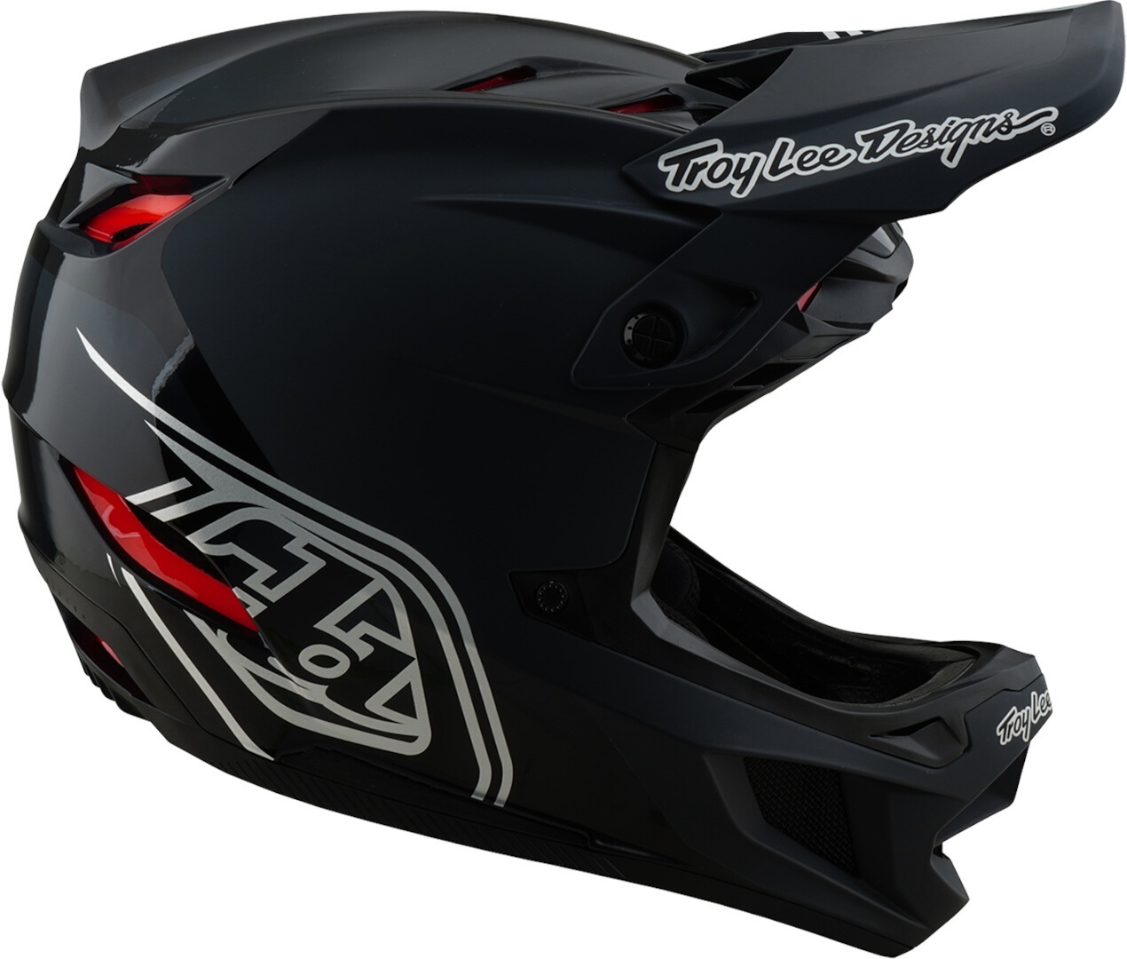 Troy Lee Designs D4 Mips Shadow Elmo da discesa in poliacrilite nero/nero opaco XL (60/61) Figura 5