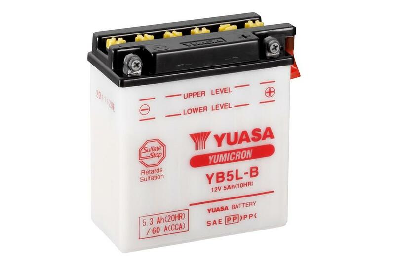 YUASA YUASA konventionellt YUASA-batteri utan syrapaket - YB5L-B Batteri utan syrapaket Figur 1