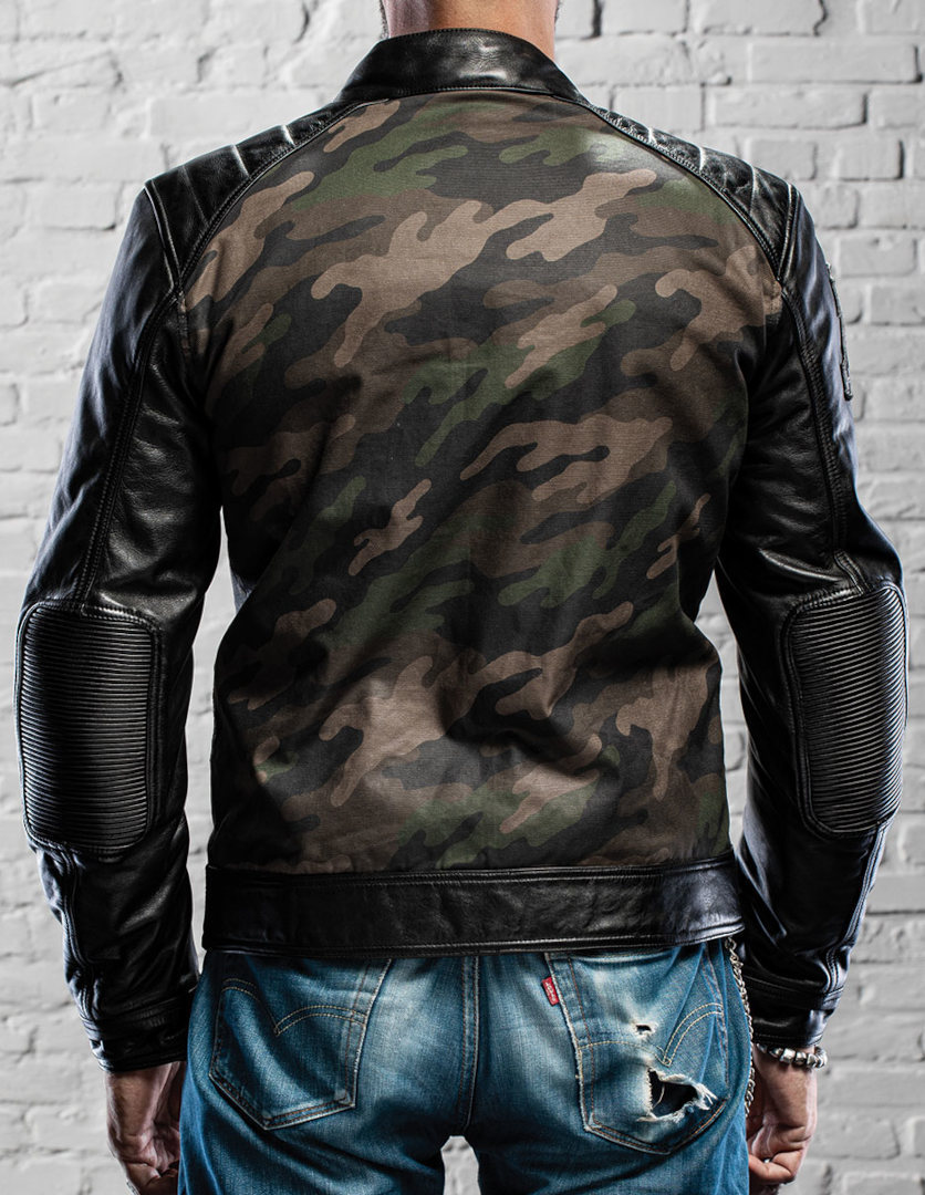 HolyFreedom Zero Camo Motorrad Lederjacke M Abbildung 7