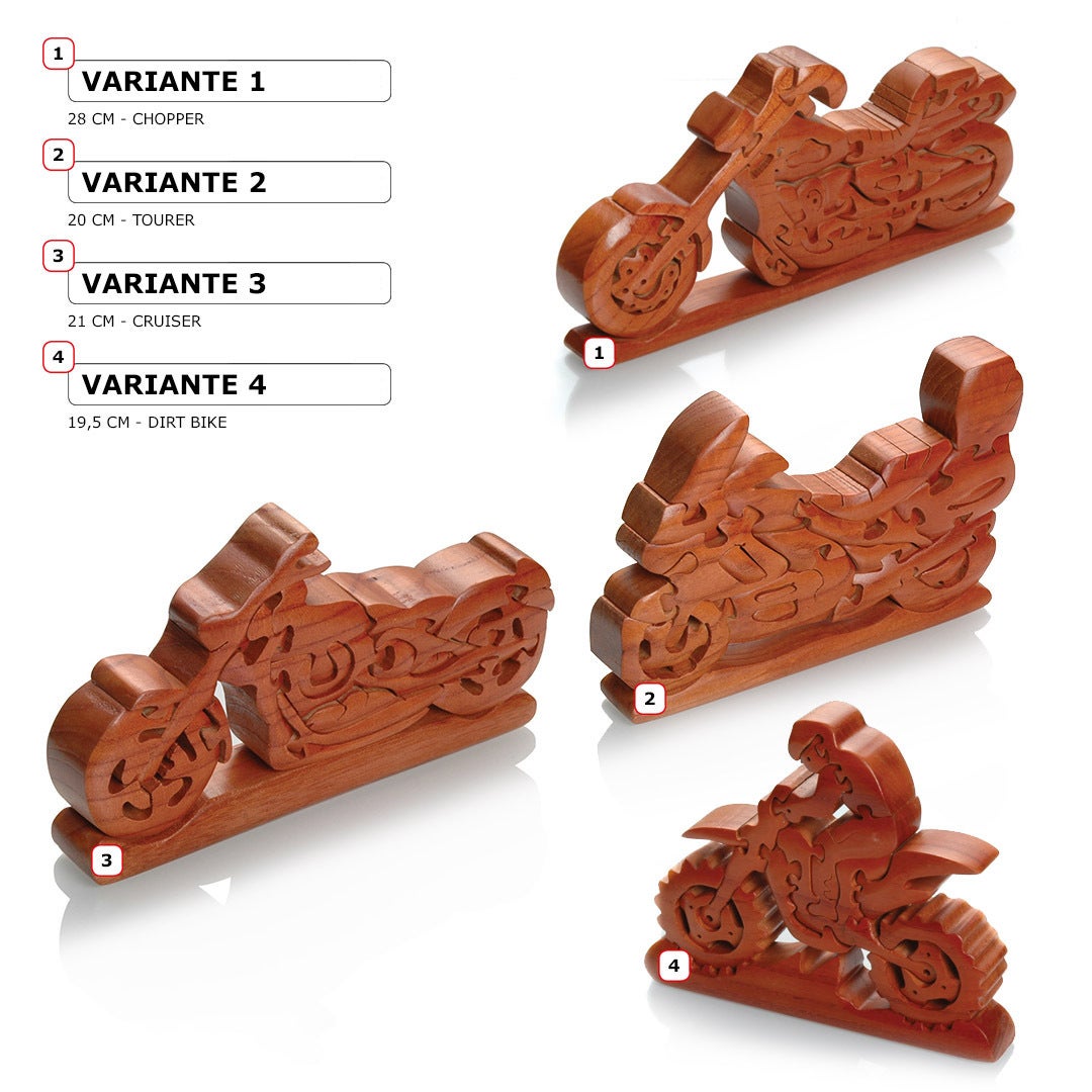 Booster Quebra-cabeça de madeira de moto Tipo 1 Figura 2