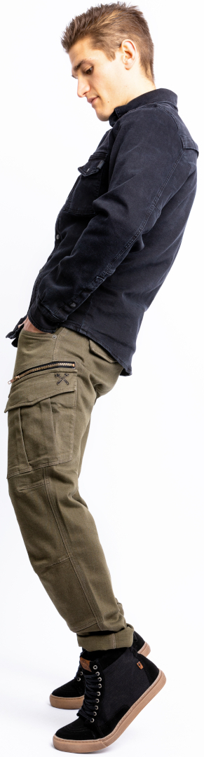 John Doe Defender Mono Motorcycle Textile Pants olive 30 L32 Figure 8