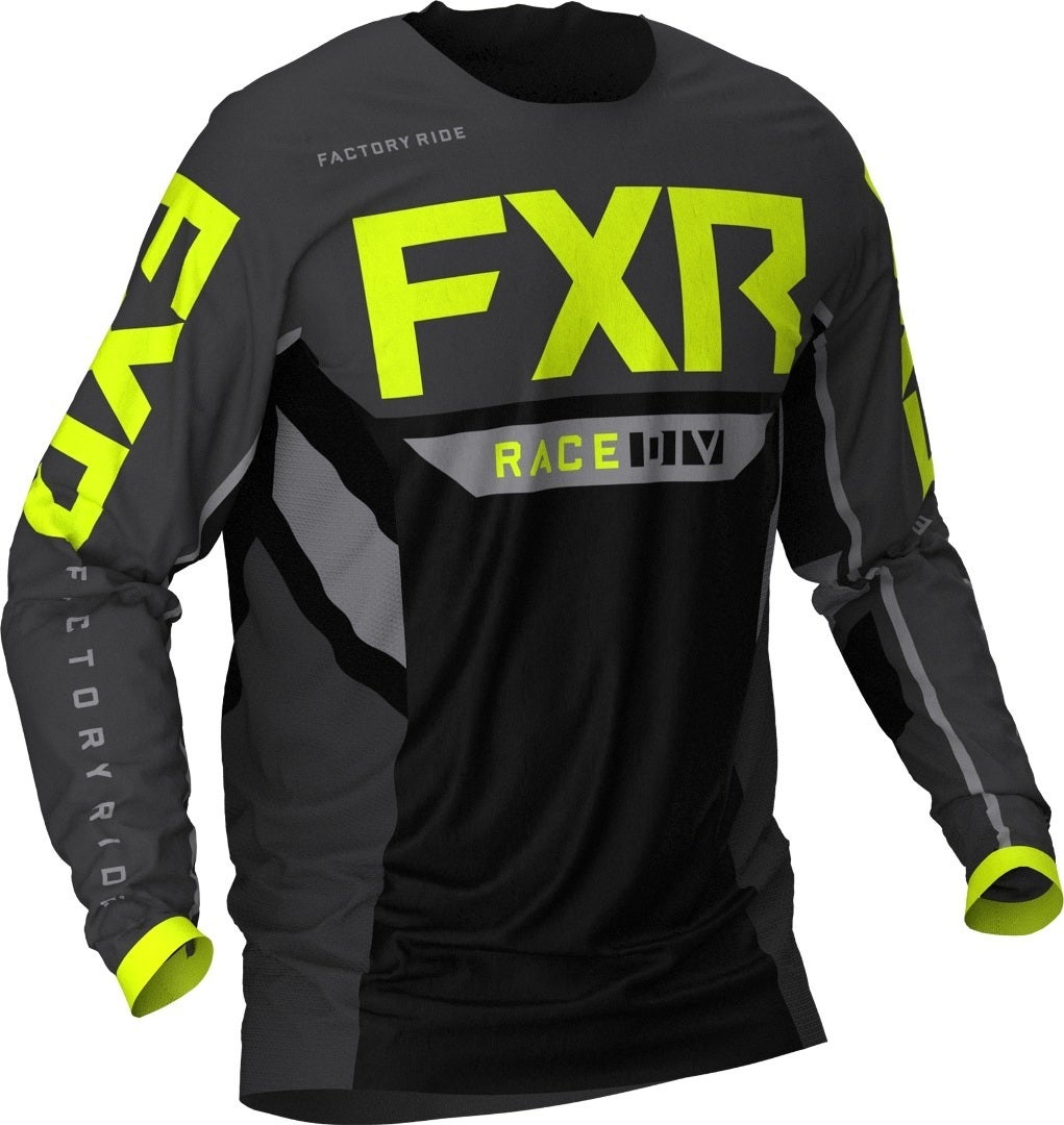 FXR Podium Off-Road MX Gear Motocross Jersey sort/grå/grøn 4XL Figur 1