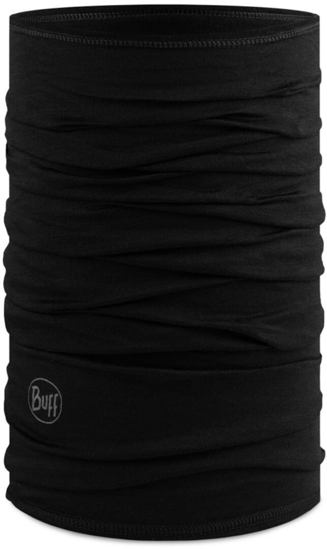 Buff Merino Lightweight Solid Accesorii multifuncționale pentru cap negru Figura 1