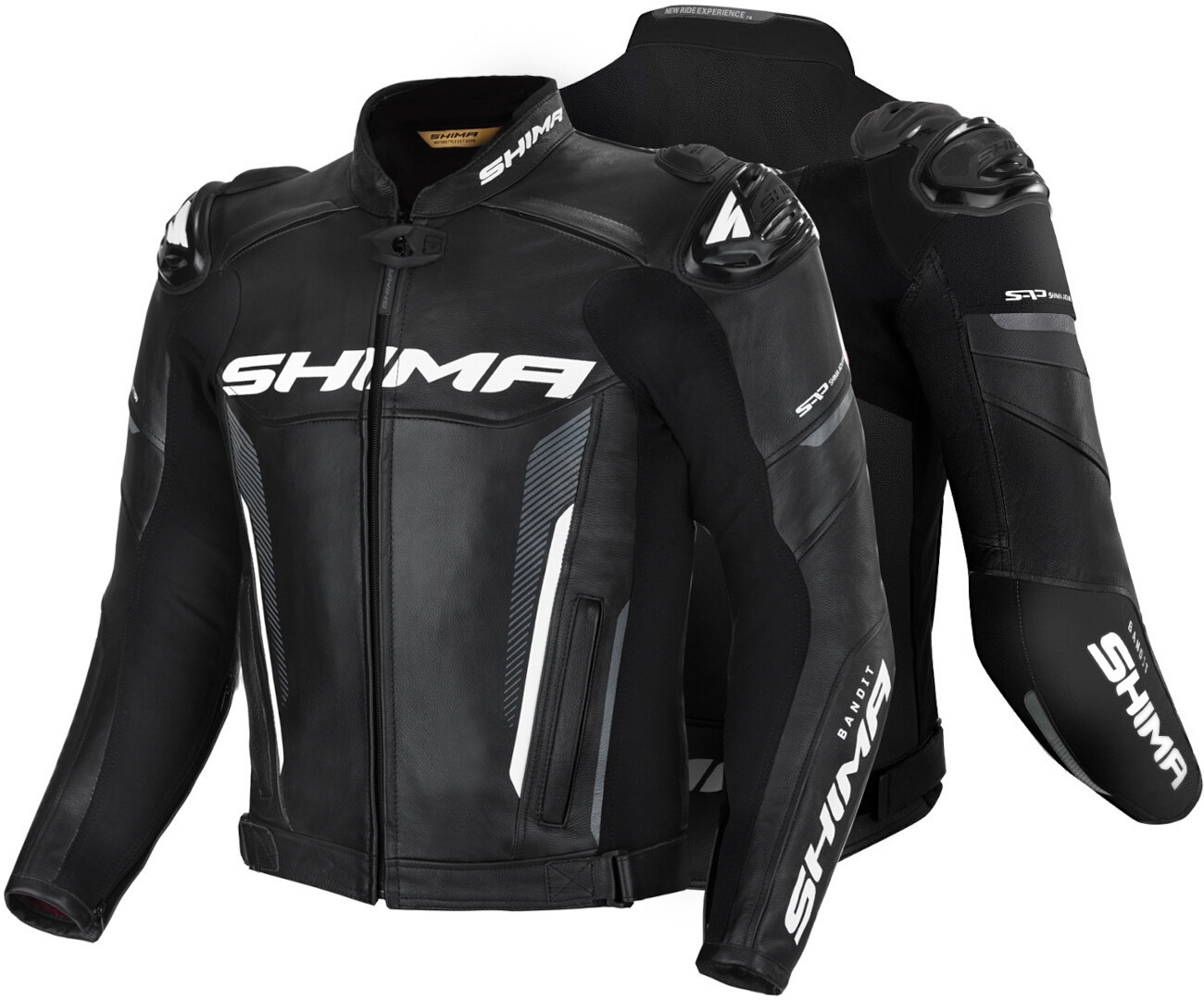 SHIMA Bandit Motorcycle Leather Jacket black/white 48 Figure 3