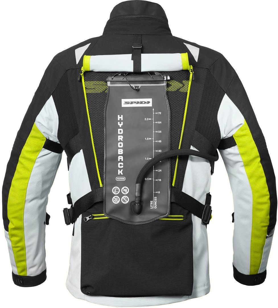Spidi H2Out Allroad Motorcycle Textile Jacket black/grey/yellow L Figure 10