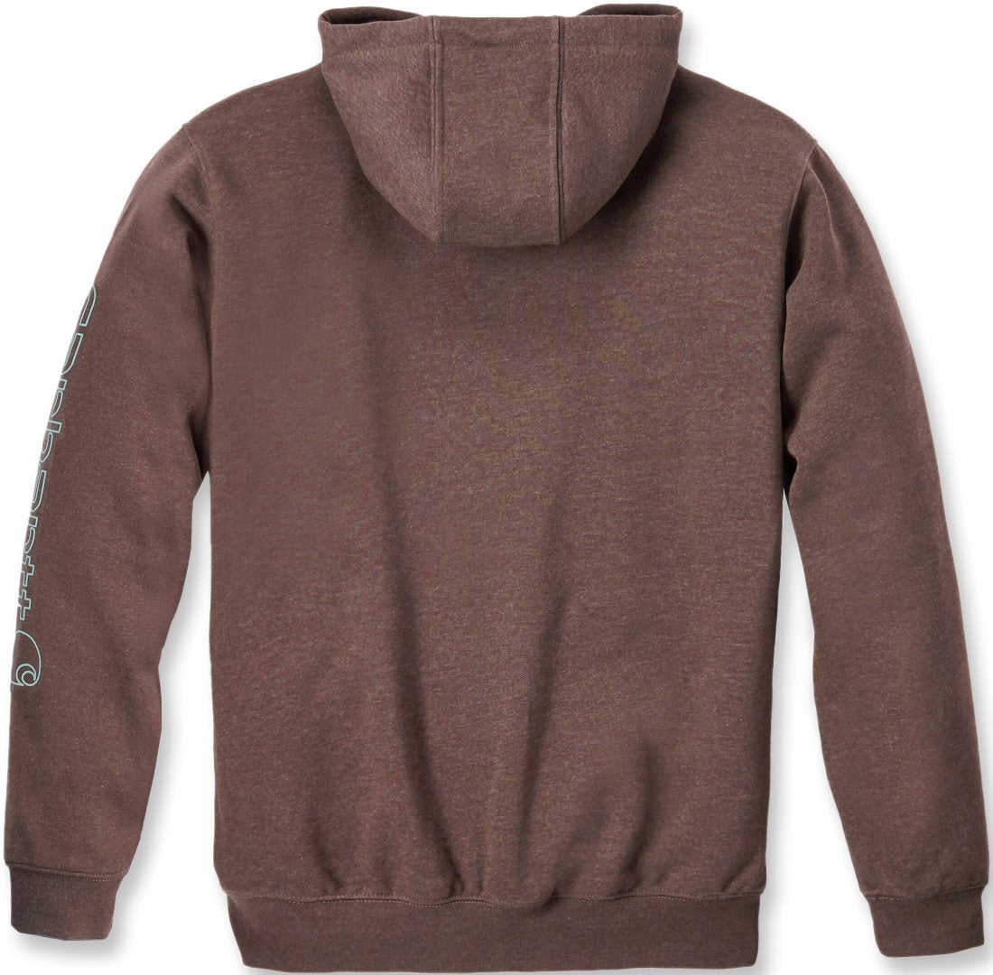 Carhartt Midweight Sleeve Logo Capuche Marron/vert M Figure 2