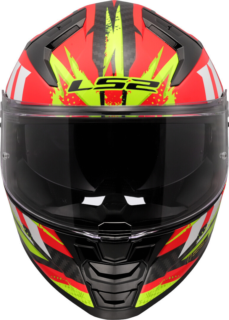 LS2 FF811 Vector II Carbon Tantic Helm rot/gelb S (55/56) Abbildung 8
