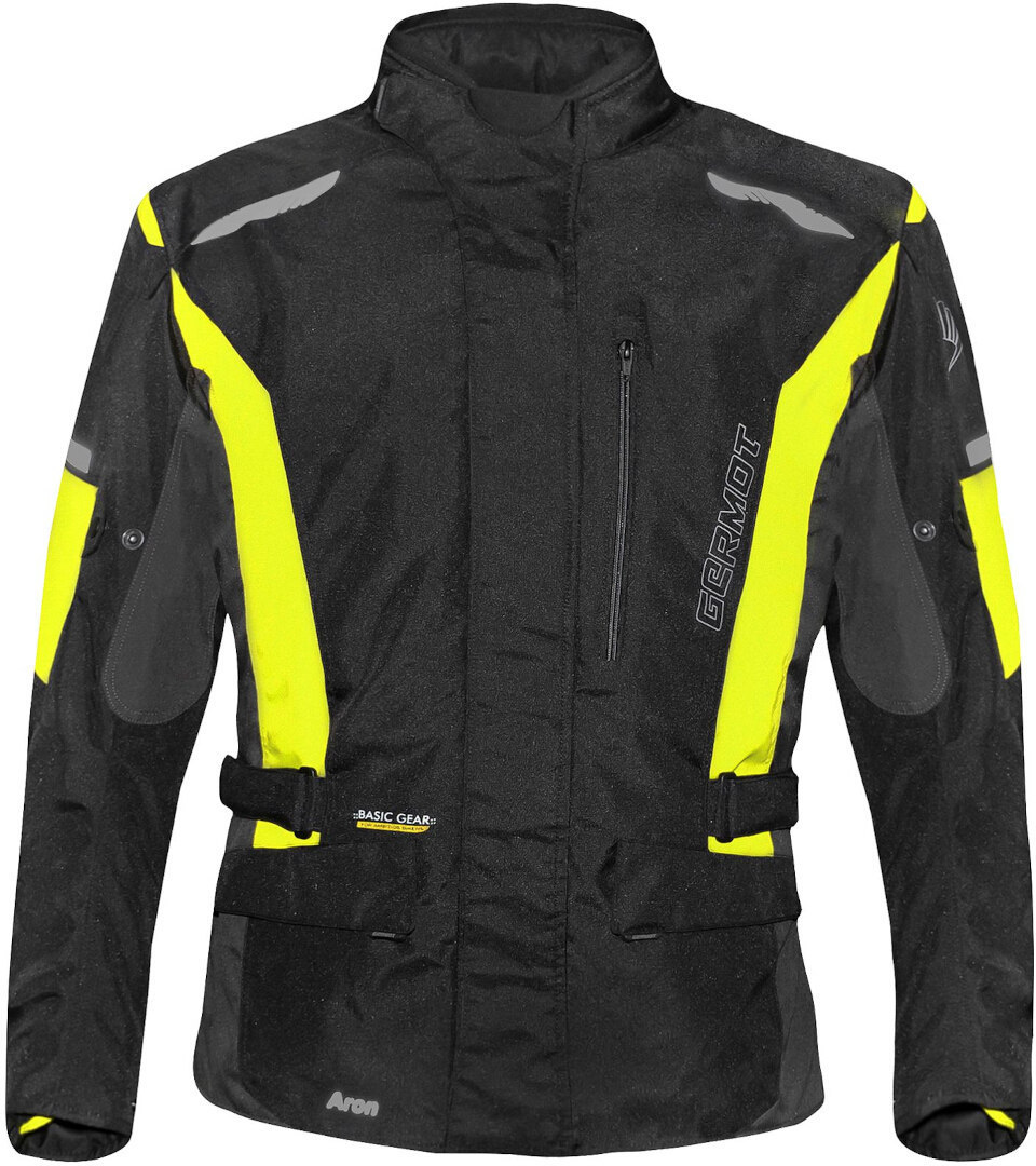 Germot Aron waterproof Motorcycle Textile Jacket black/neon M Figure 1