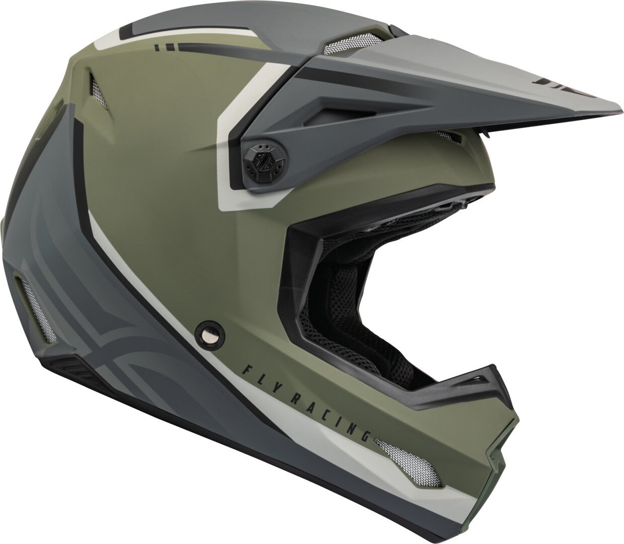 Fly Racing Kinetic Vision Casque de motocross Gris/vert L (60) Figure 1