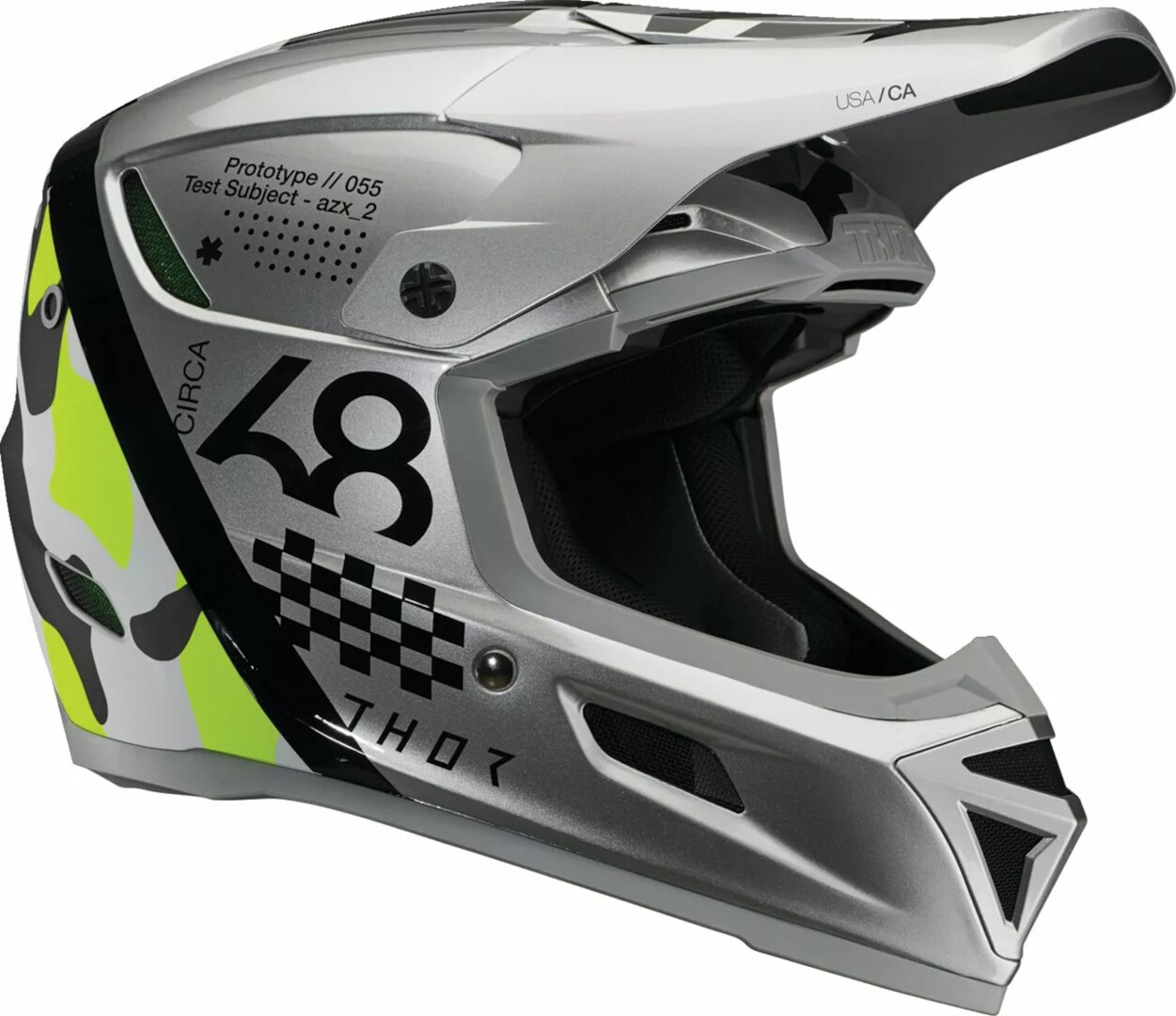 Thor Reflex Riot Motocross Helm gelb/schwarz/silber L (58/59) Abbildung 1