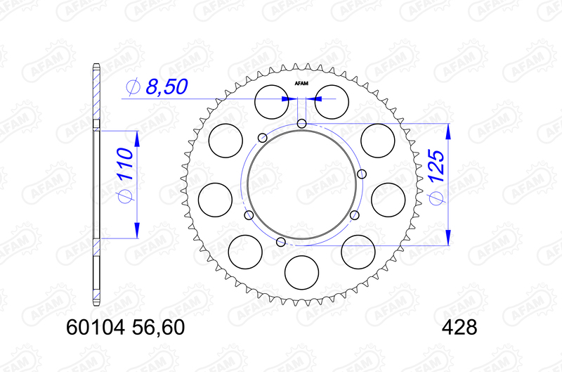 AFAM Bakdrev Aluminium Standard - 428 Figur 1