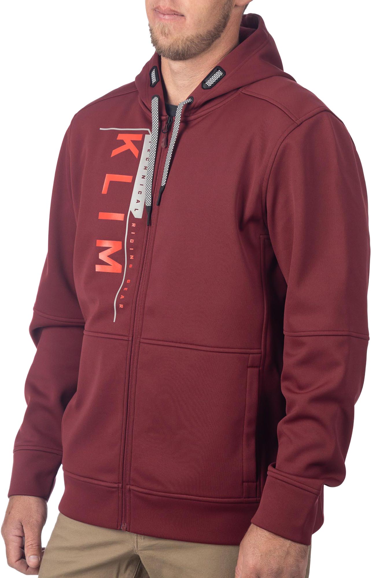 Klim Barracks Cappuccio con zip rosso S Figura 2