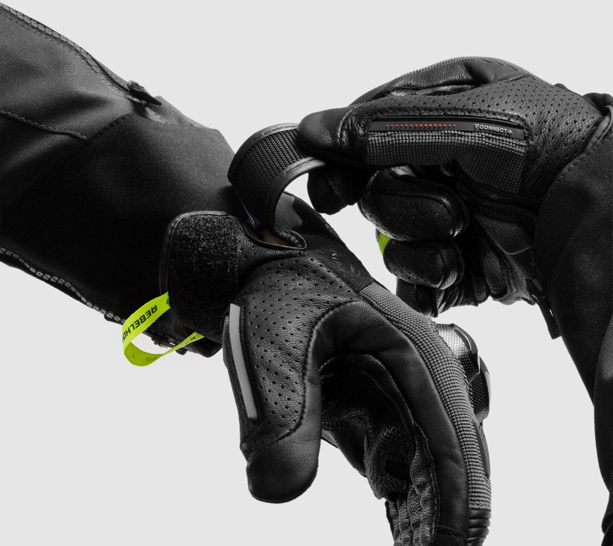 Rebelhorn Defender Gants de moto noir/gris/jaune L Figure 4