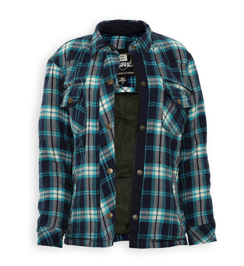 Bores Lumberjack Premium Camicia moto da donna blu/bianco S Figura 2