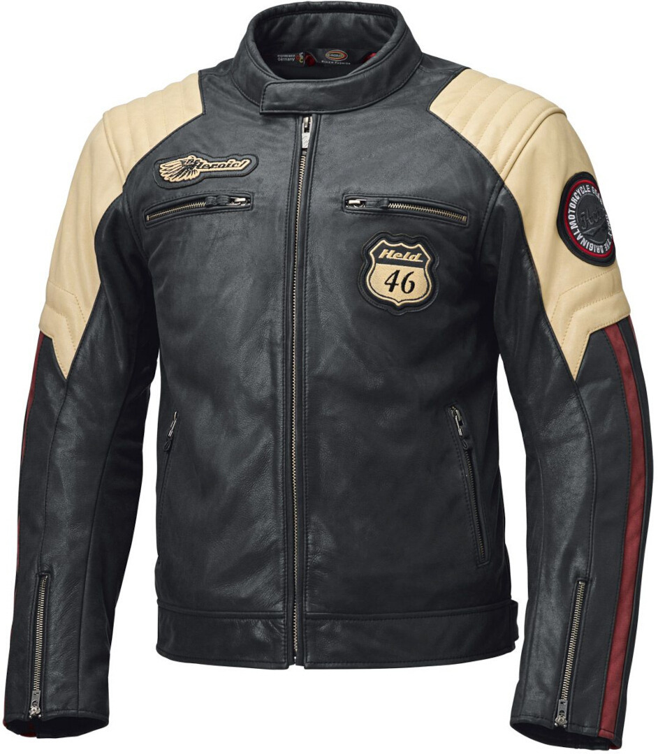 Held Baker 2 Motorfiets Leren Jas crème/donkerblauw 56 Figuur 1
