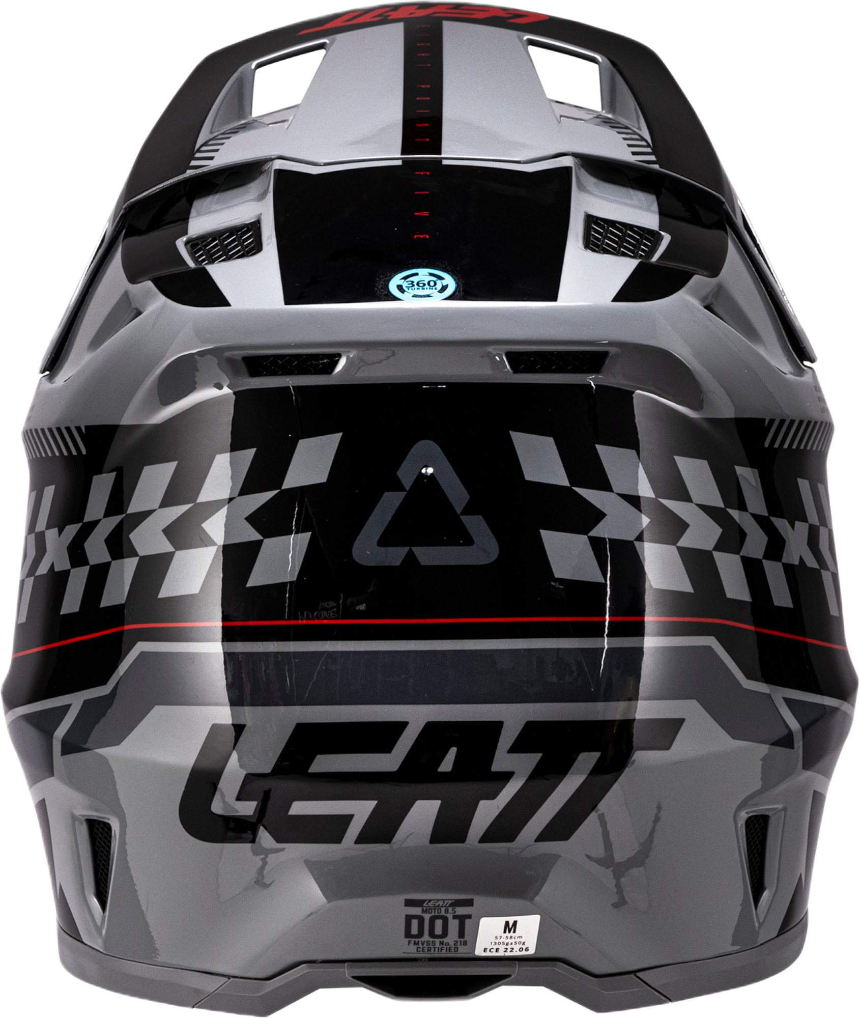 Leatt 8.5 V26 Motocrosshjälm med skyddsglasögon grå/svart/röd S (55/56) Figur 4