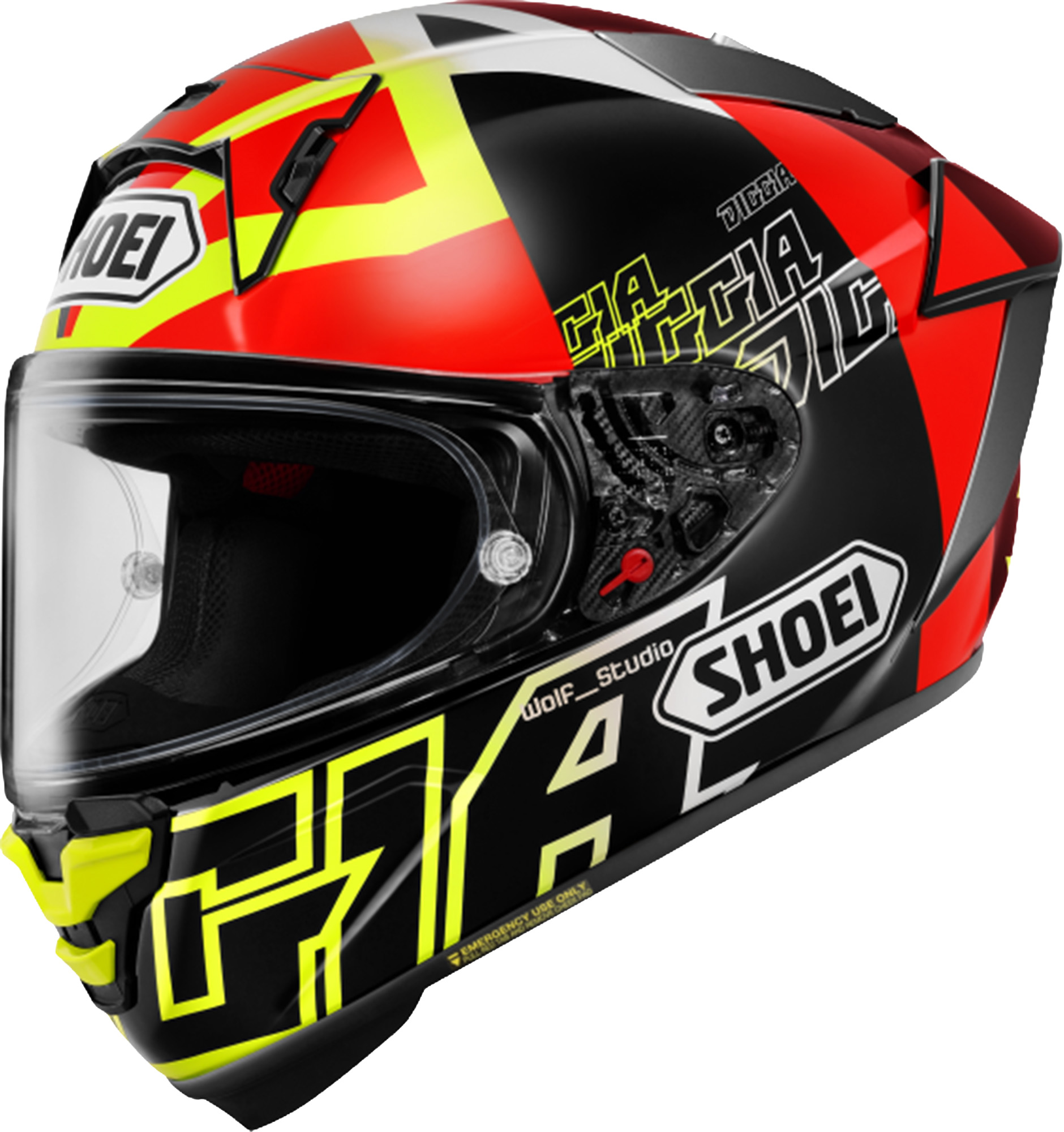 Shoei X-SPR Pro Diggia 2 TC-3 FIM Čelada rdeča/rumena/črna L (59/60) Slika 1