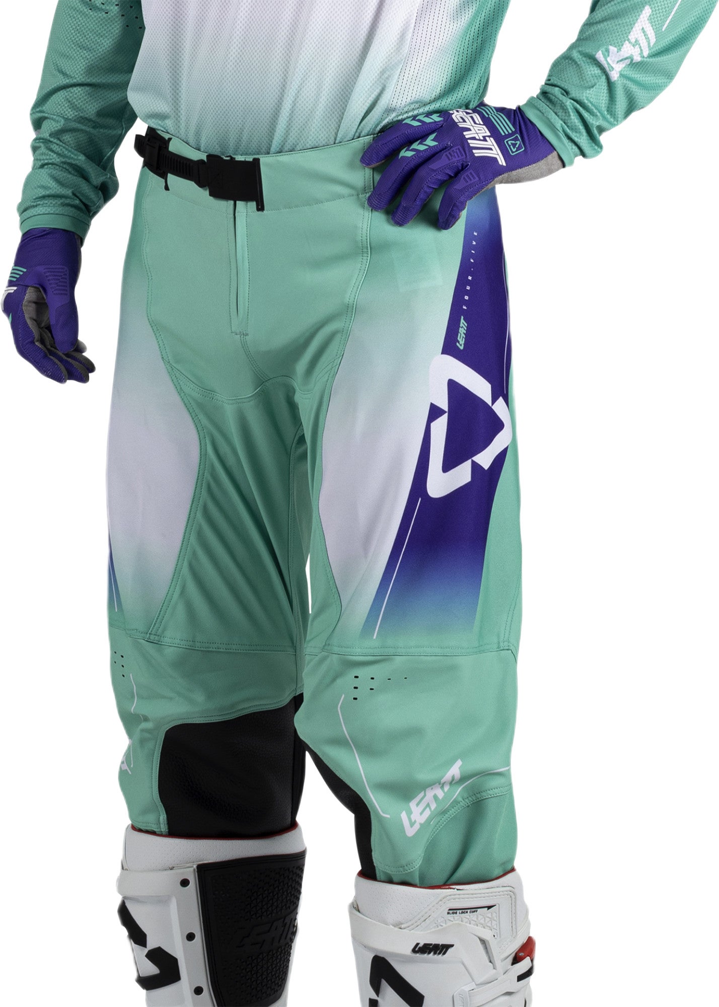 Leatt Moto 4.5 V26 Pantalons de motocross violet/vert M Figure 5
