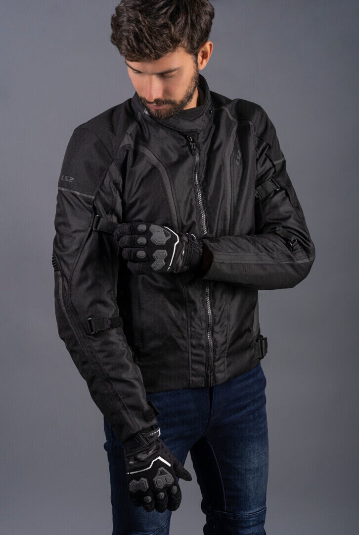 LS2 Sepang waterproof Motorcycle Textile Jacket black/dark grey XXL Figure 15