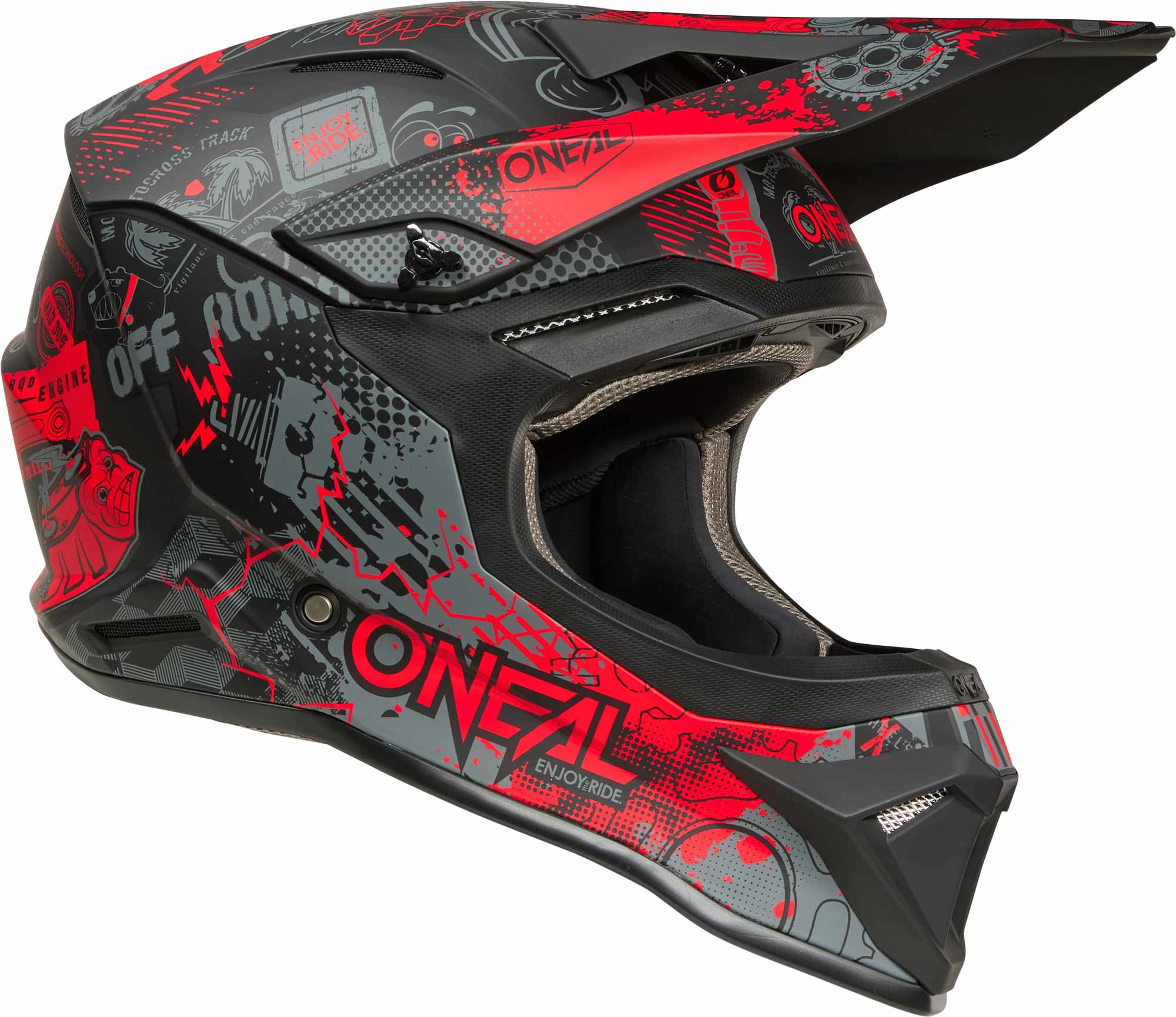 Oneal 1SRS VIBRANT Casco da motocross nero/rosso S (55/56) Figura 2