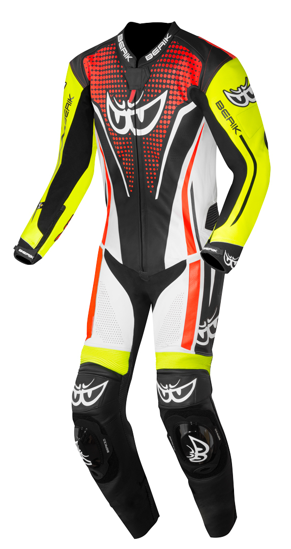 Berik RSF-TECH PRO geperforeerd eendelig motorfiets lederen pak zwart/wit/rood/geel 52 Figuur 1