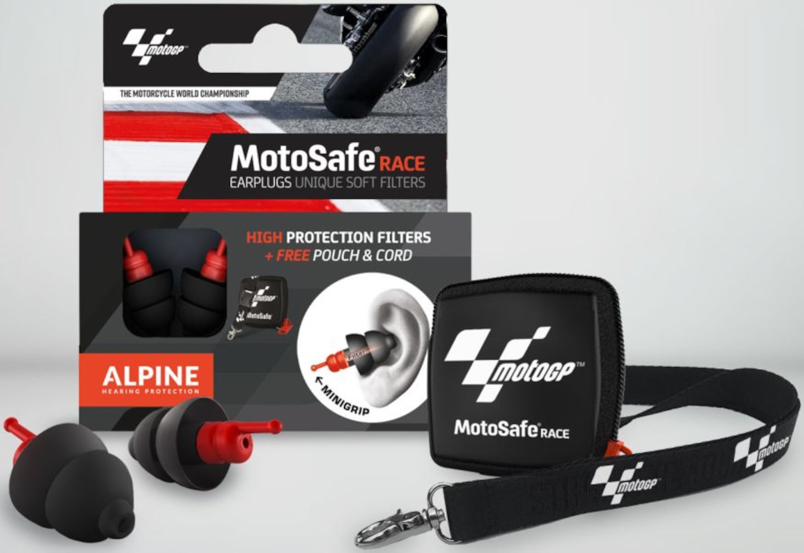 Alpine MotoSafe Race MotoGP Čepići za uši crna Univerzalna veličina Slika 3