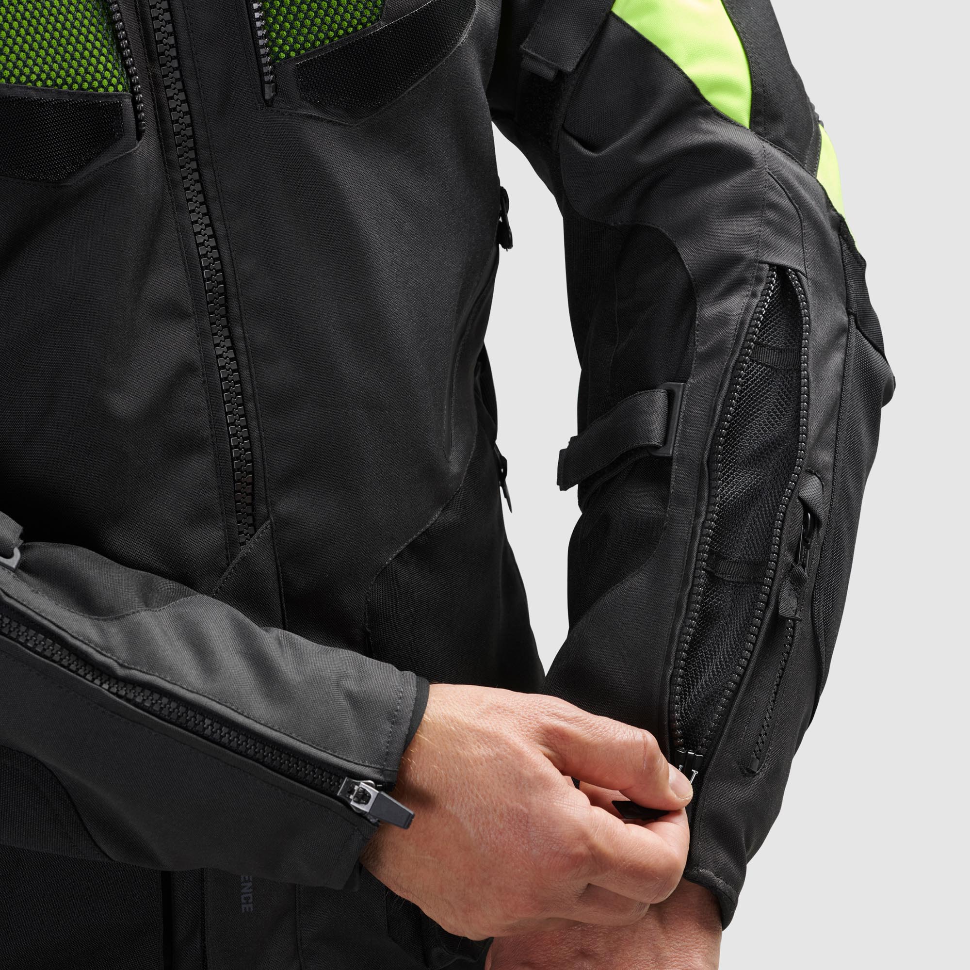 Side view of Rebelhorn Hiker 4 waterproof Motorcycle Textile Jacket