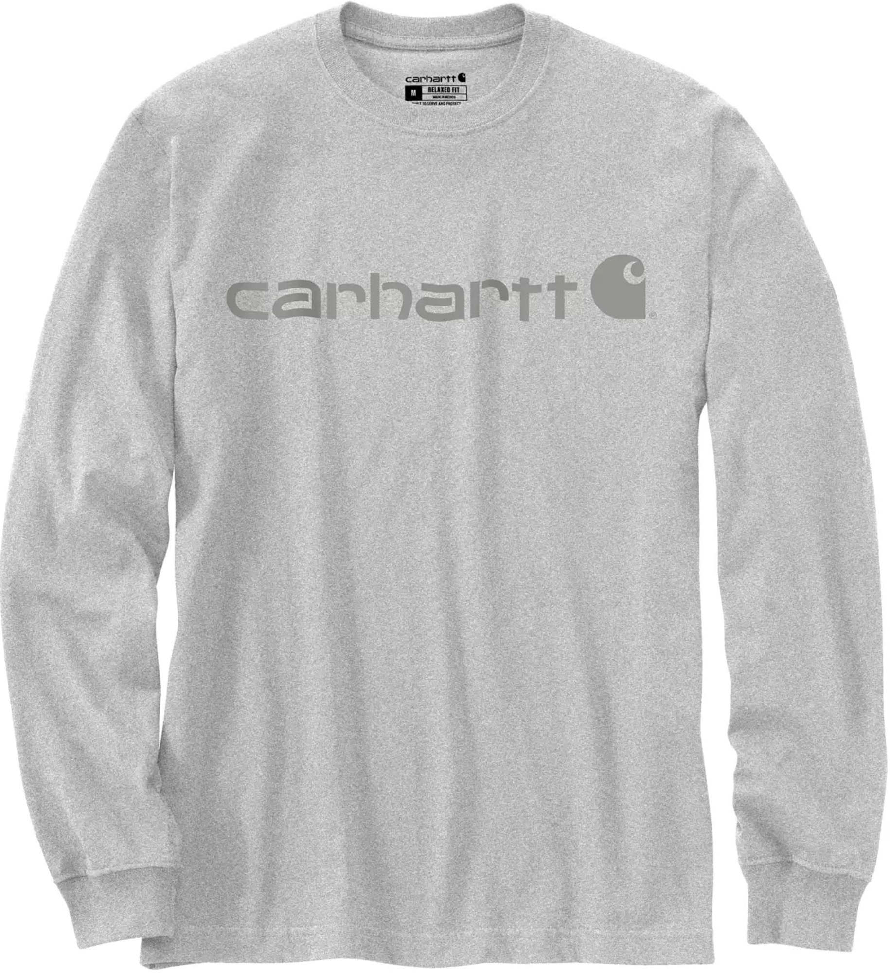 Carhartt Dearborn Relaxed Logo 긴팔 회색 S 그림 1