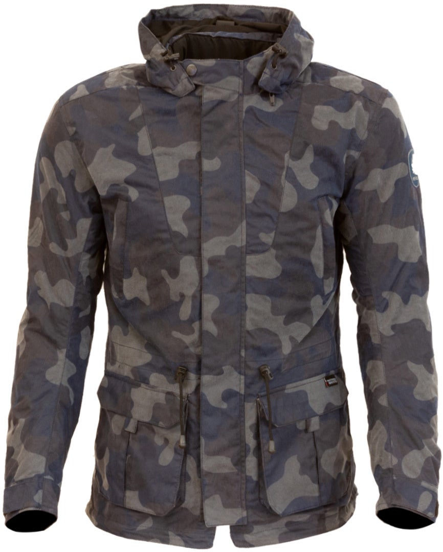Merlin Belmot Camo Motorcycle Waxed Jacket dark blue 3XL Figure 1