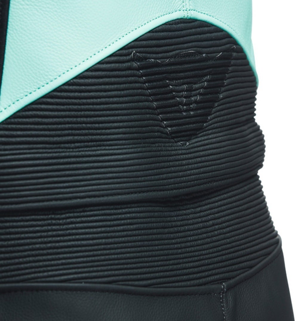 Dainese Mirage Todelt dame motorcykel læderdragt sort/grå/grøn 44 Figur 6
