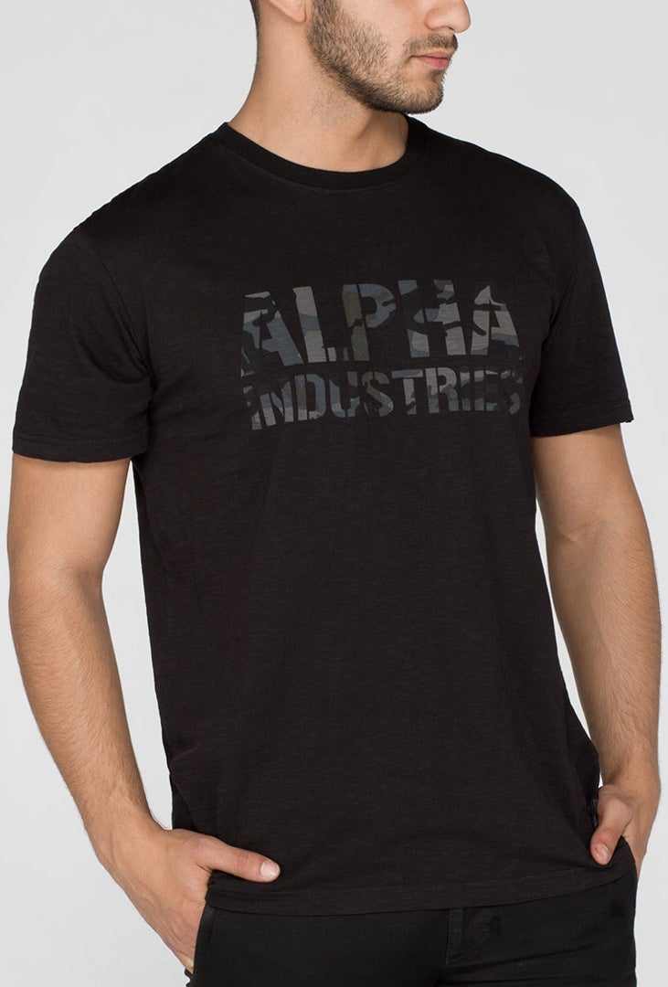 Alpha Industries Camo Print Tričko Černá/maskování 3XL Obrázek 2