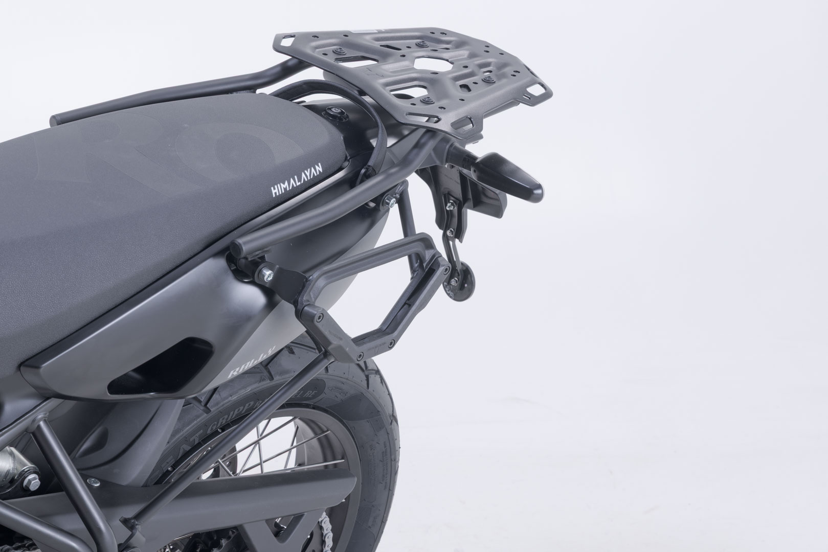 Side view of SW-Motech V-LOC Side Carrier left - Royal Enfield Himalayan 450 Rally (25-).