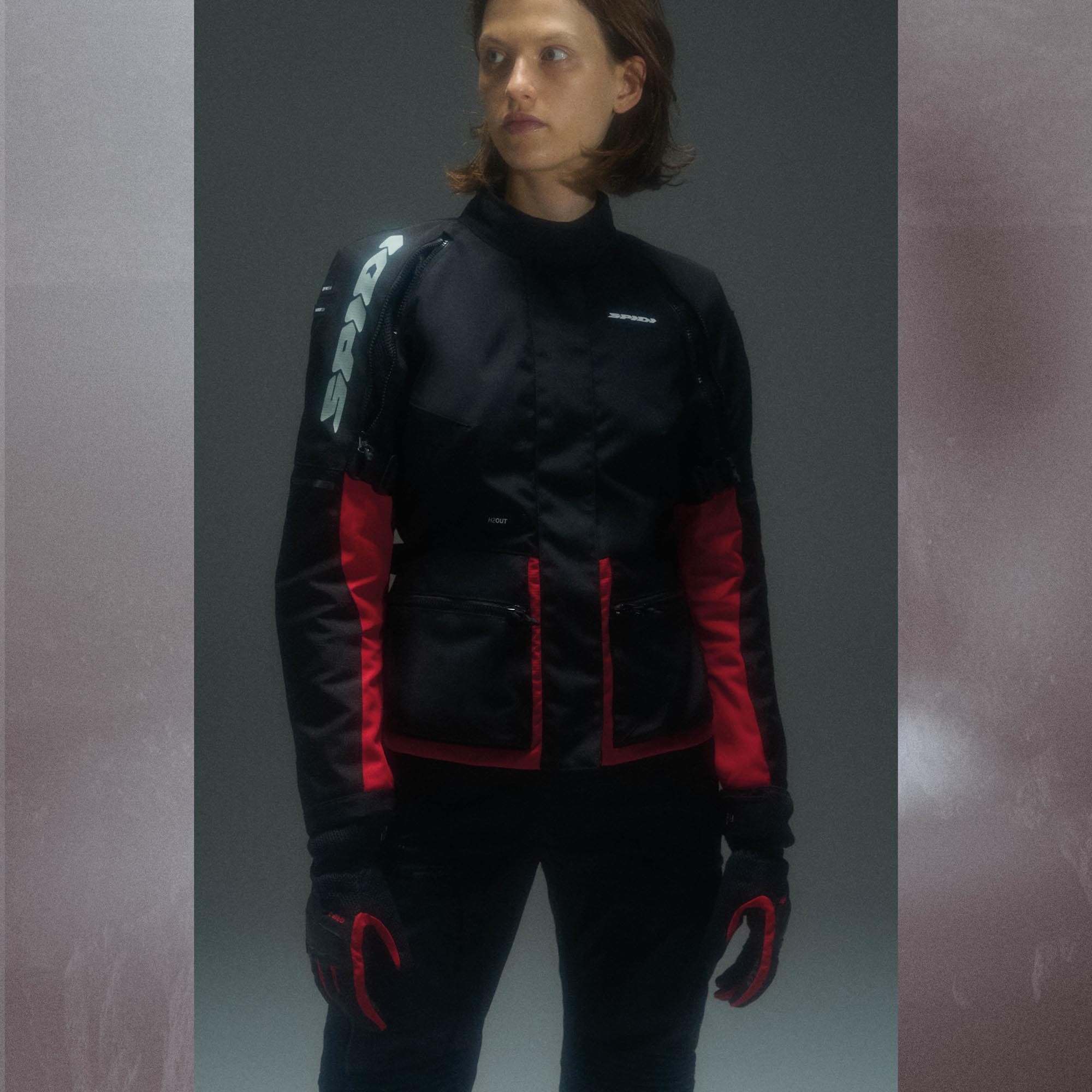 Spidi Ridemaster waterproof Ladies Motorcycle Textile Jacket red S Figure 5
