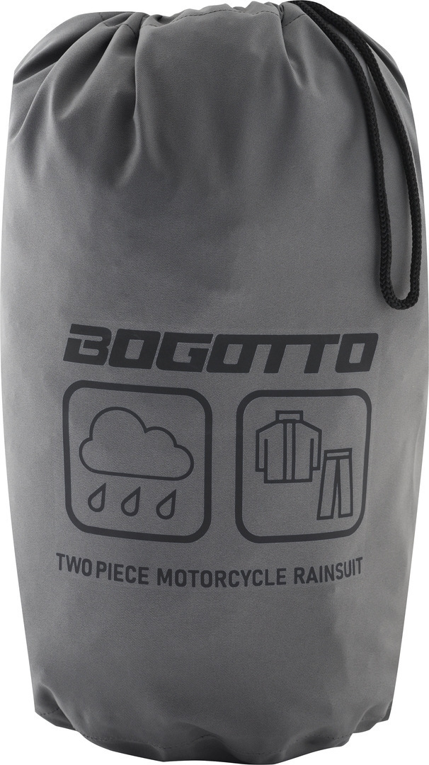 Bogotto Rain Kit Costum de ploaie de motocicletă în două piese Negru/gri M Figura 3
