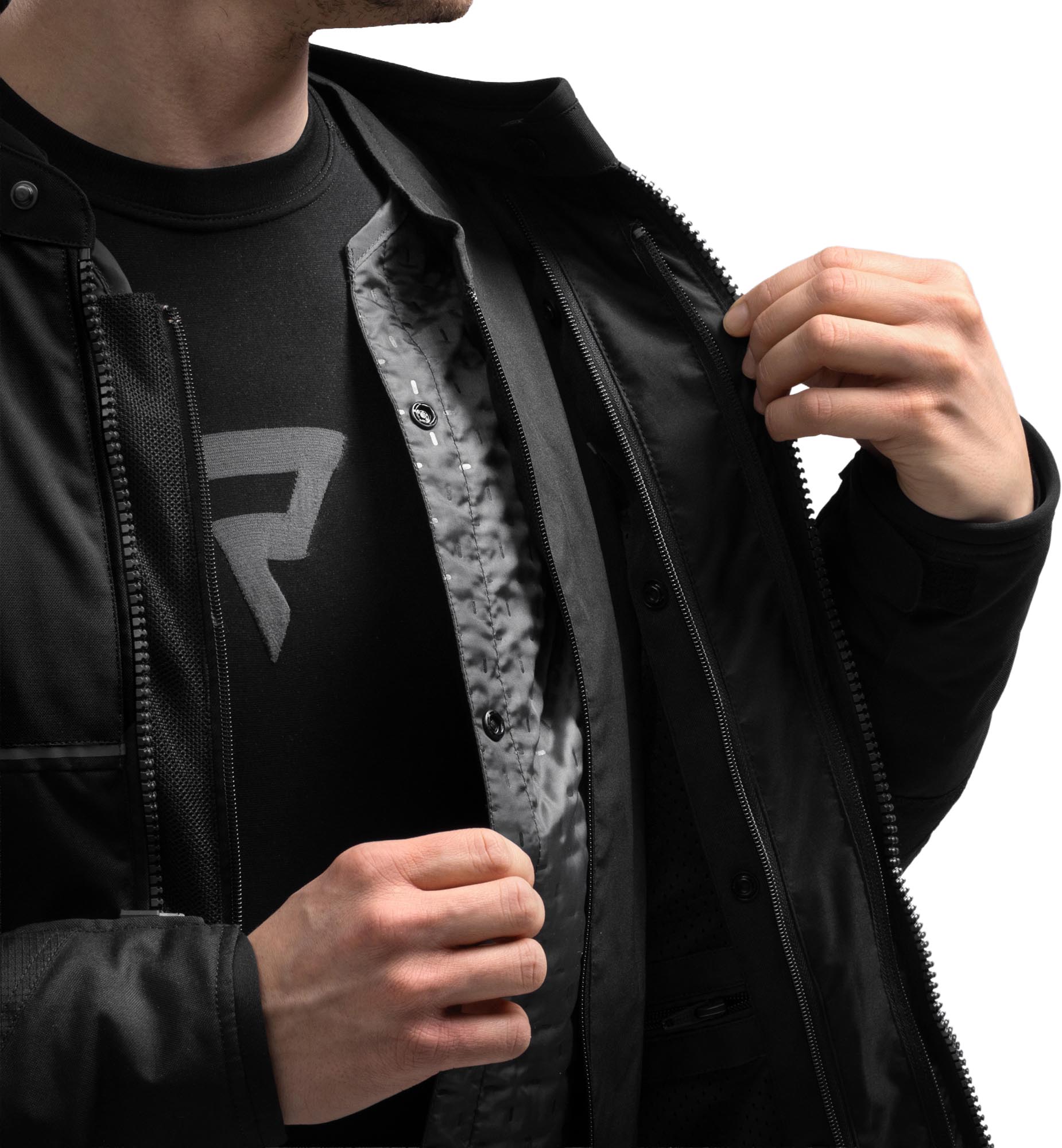 Rebelhorn Swift waterproof Motorcycle Textile Jacket black S Figure 13