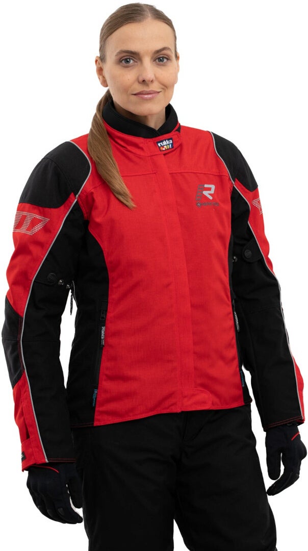 Rukka Traverina Giacca tessile moto da donna rosso/nero 36 Figura 4