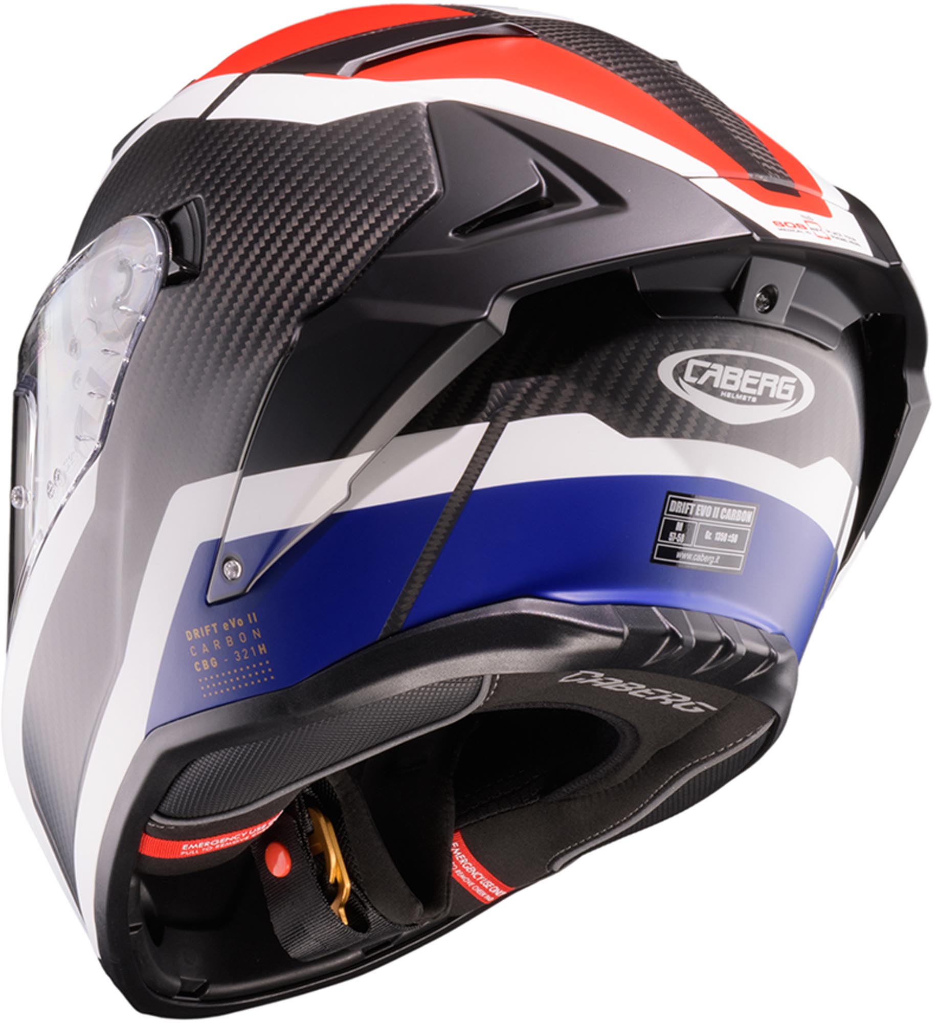 Side view of Caberg Drift Evo II Carbon CBR Helmet