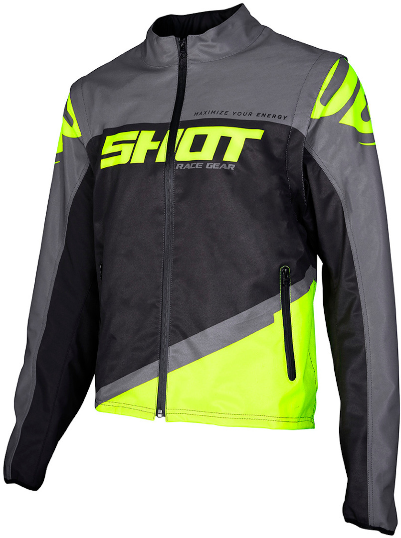 Shot Softshell Lite Motocross Jacket grey/yellow M Figure 1