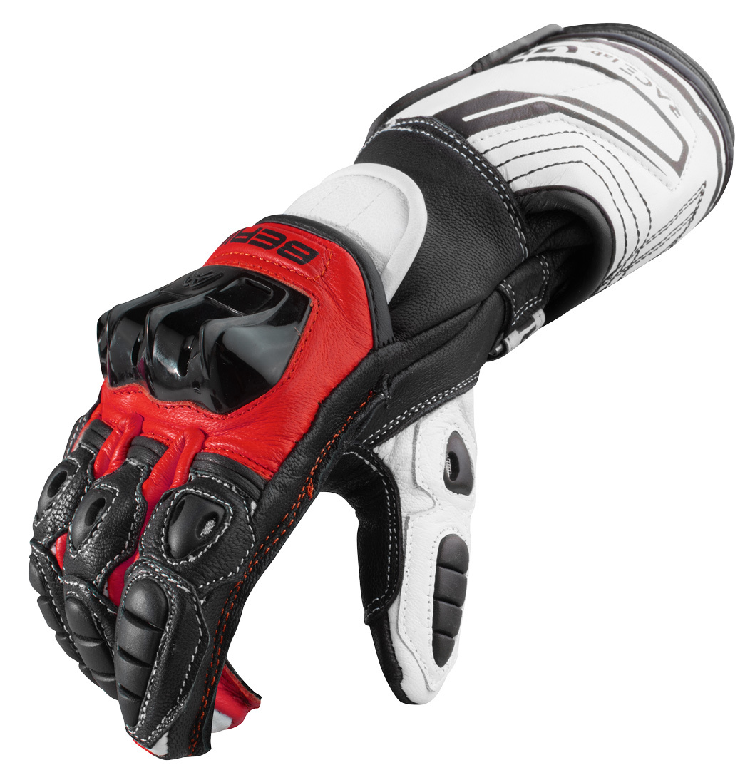 Berik Track Pro Motorcykelhandsker sort/rød/hvid M Figur 2