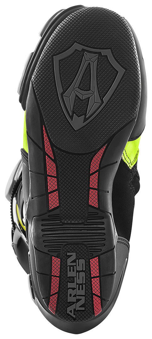 Arlen Ness Xaus Replica Motorcycle Boots black/white/yellow 41 Figure 5