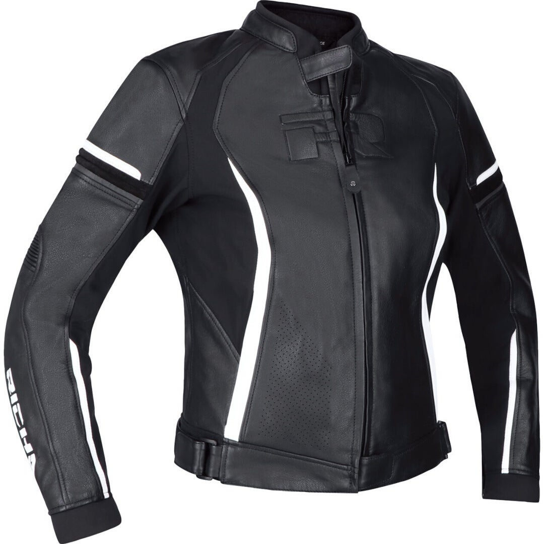 Richa Laura Ladies Motorcycle Leather Jacket black/white 36 Figure 1