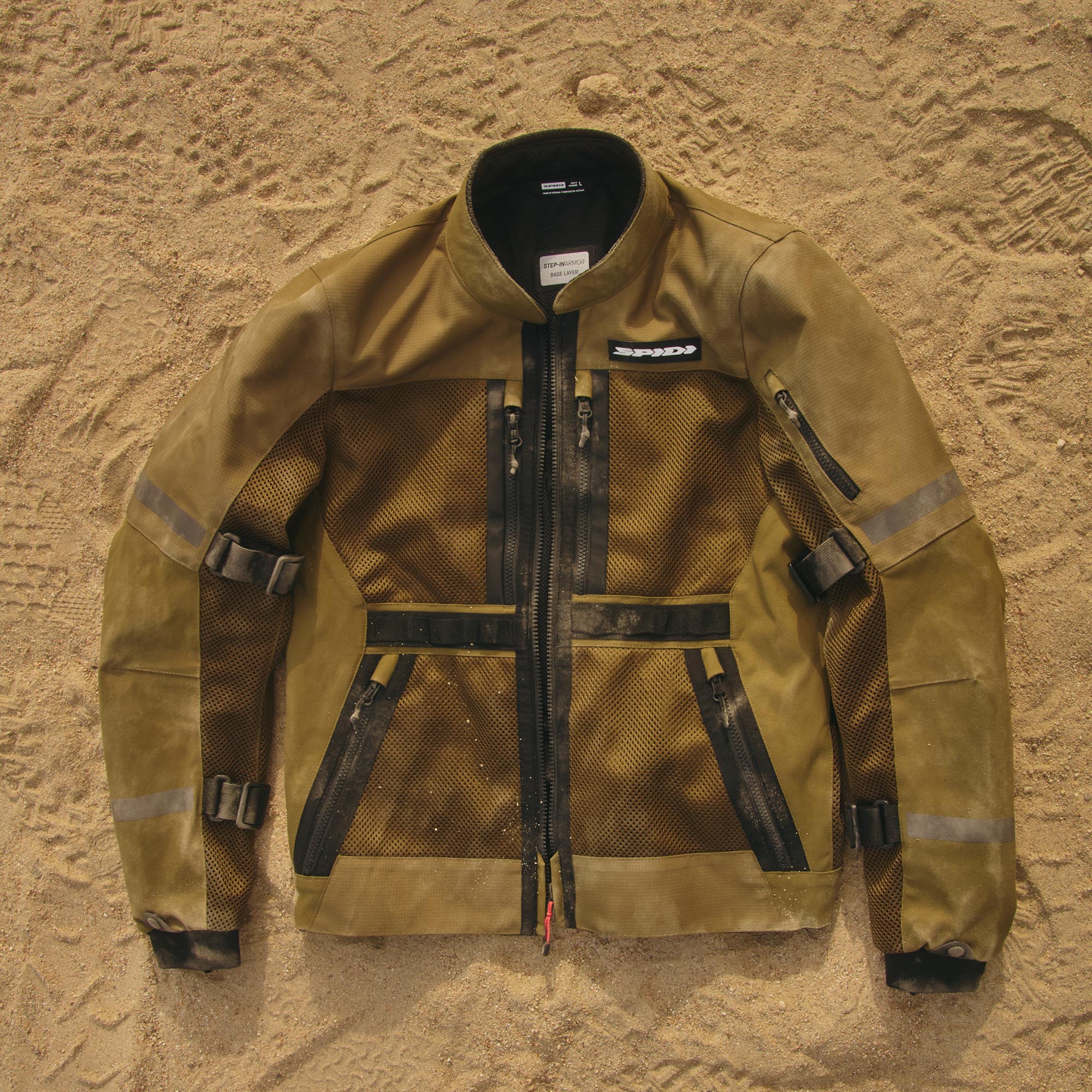 Spidi Tech Armor 2 Veste textile moto Vert militaire M Figure 9