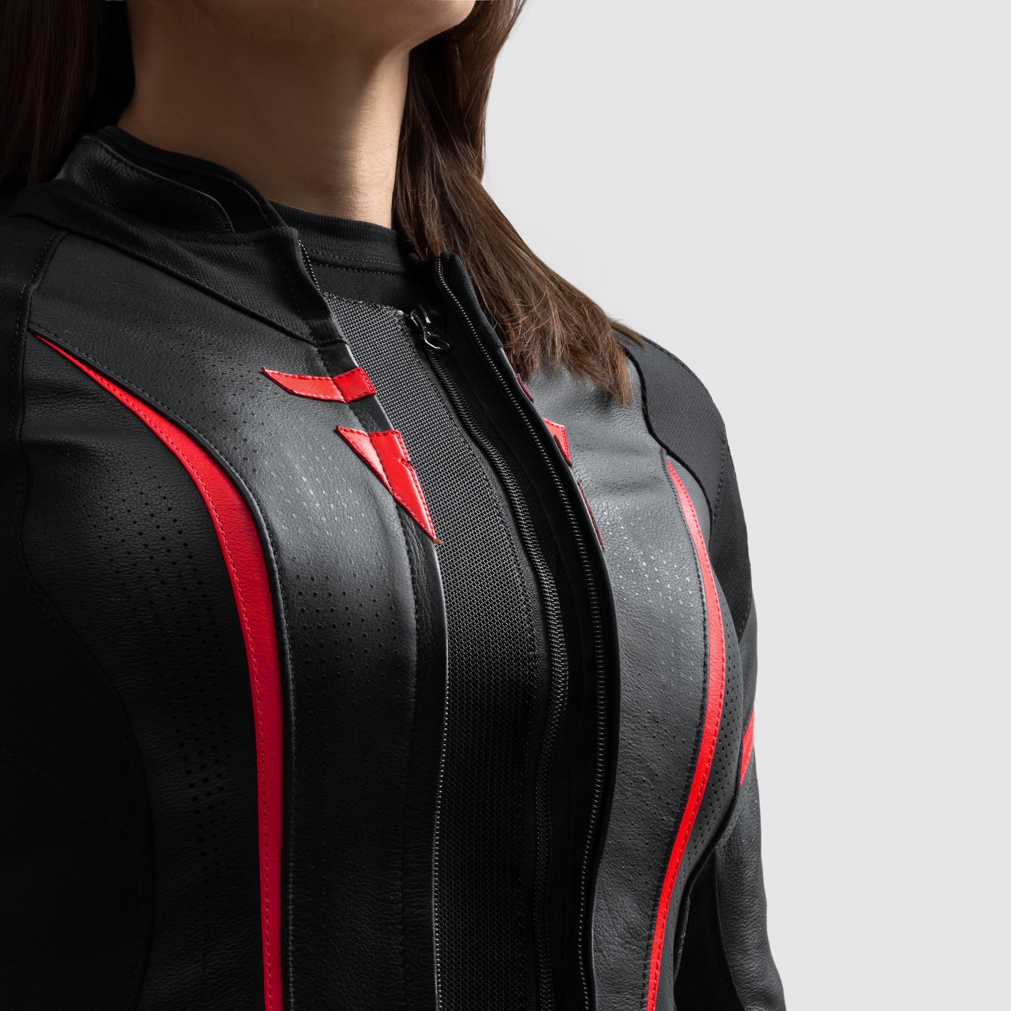Side view of Rebelhorn Diva ST Ladies Motorcycle Leather Jacket