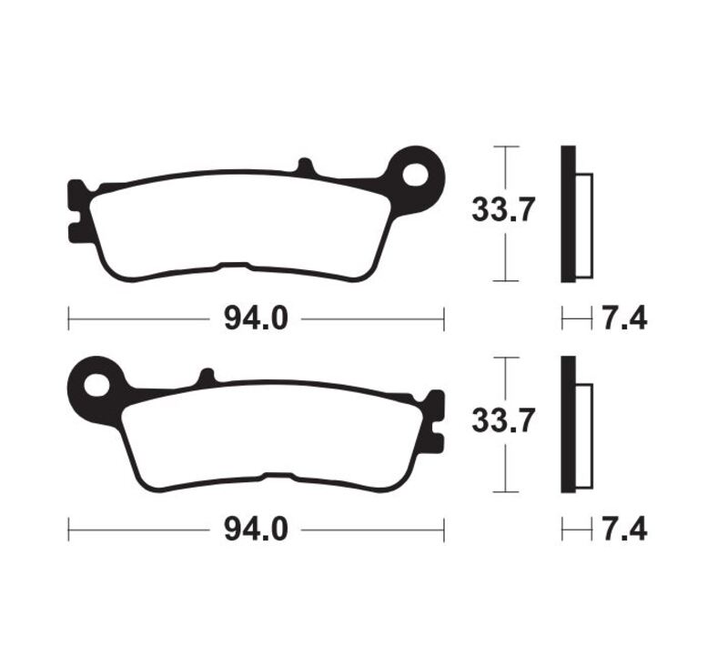TECNIUM MX/ATV sintrade metallbromsbelägg - MOR465 Figur 1