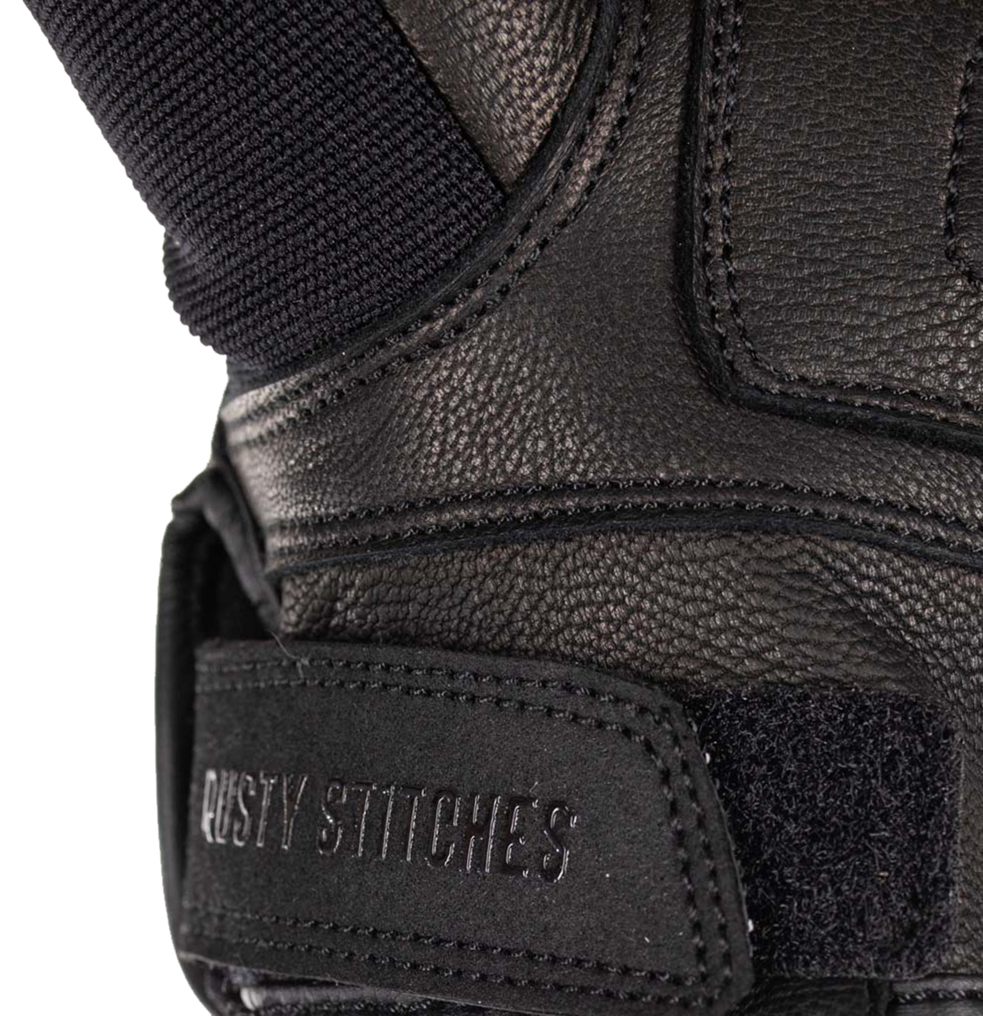 Rusty Stitches Clyde V3 モーターサイクルグローブ 黒 4XL 図4