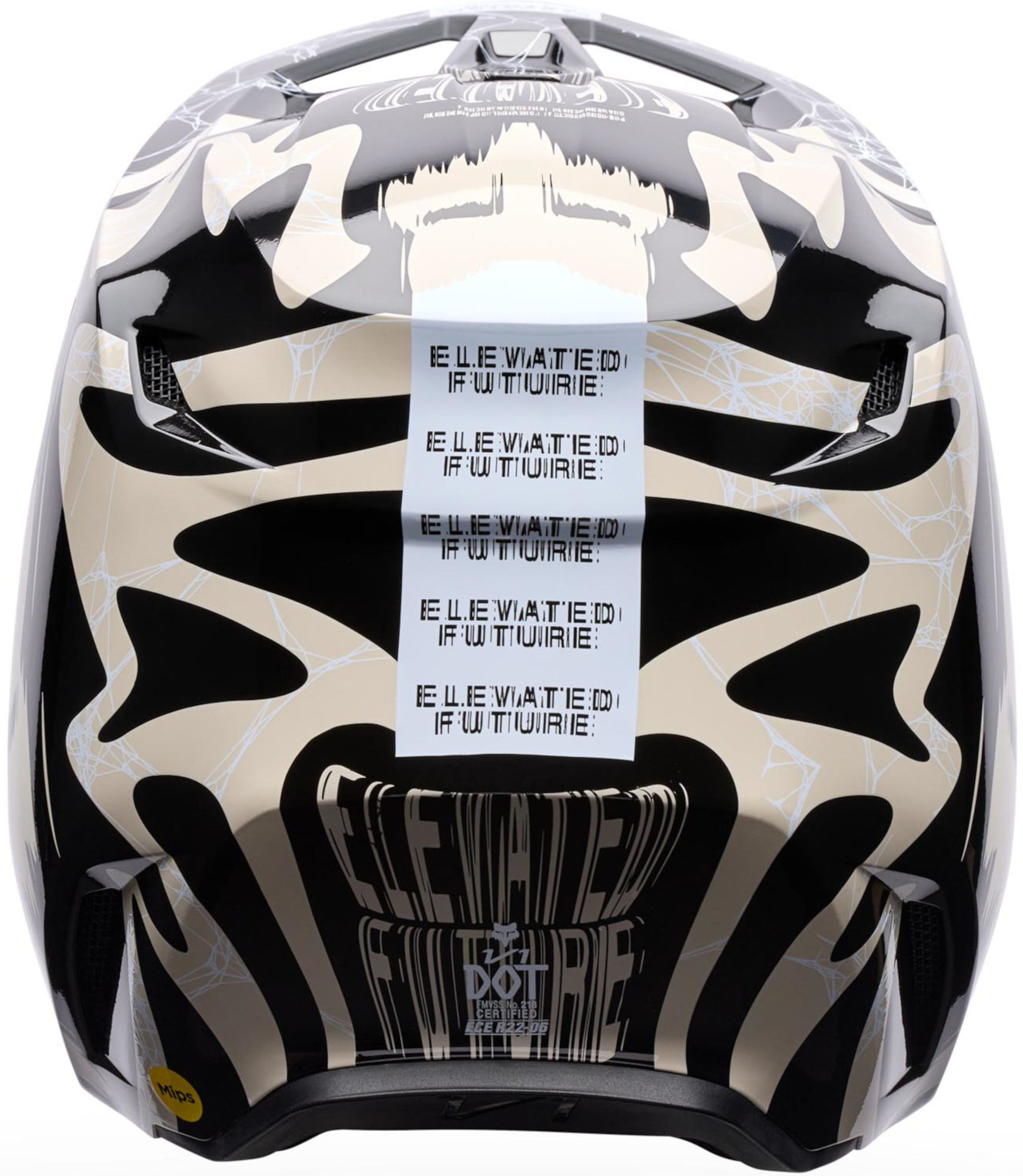 FOX V1 Diffuse Special Edition Cască de motocross pentru tineret negru/bej YM Figura 4